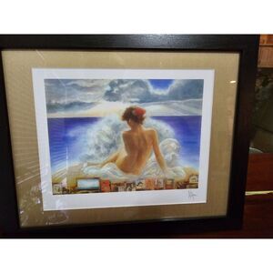 Signed Peter Nixon Print "Venus Anadyomene" Matted Framed 12.5in x 15.5 in